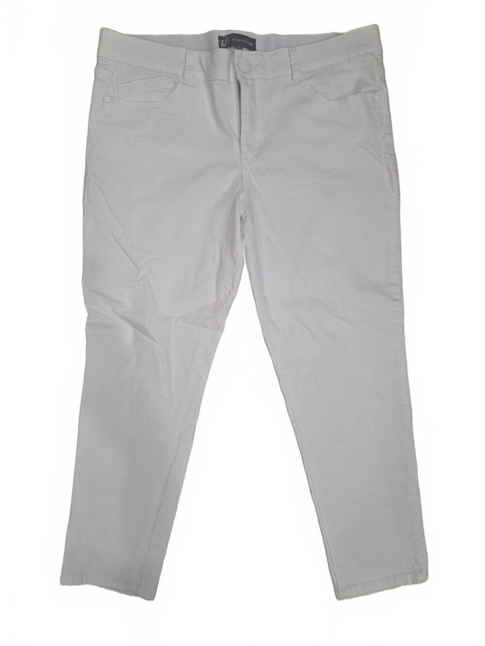 Wit & Wisdom White Ab-Solution Stretch Pants Denim Jeans Womens Size 16